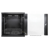 19-Zoll-Wandschrank MHT136 mit Glastür - 12 HE Höhe - 450 mm tief - schwarz