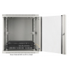 19 inch wandkast MHT137 met glazen deur - 12U hoogte - 450 mm diep - grijs