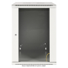 19-tommer vægskab MHT123 med glasdør - 15U højde - 450 mm dyb - flatpack - grå