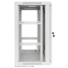 19 inch wandkast MHT143 met glazen deur - 15U hoogte - 600 mm diep - grijs