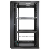 19-tommer vægskab MHT150 med glasdør - 20U højde - 450 mm dyb - sort