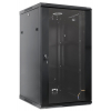 19 inch wandkast MHT153 met glazen deur - 20U hoogte - 600 mm diep - zwart
