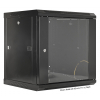 19 inch wall cabinet MHT148 with glass door - 9U height - 600 mm deep - black