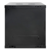 19 inch wandkast MHT138 met glazen deur - 12U hoogte - 600 mm diep - zwart