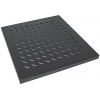 1U fast hylde - 550 mm dyb - belastningskapacitet op til 50 kg - sort