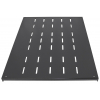 1U fast hylde - 600 mm dyb - belastningskapacitet op til 100 kg - sort