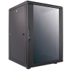 19 inch netwerkkast MHT172 met glazen deur - 16U - 600 (D) x 600 (W) x 878 (H) - flatpack - zwart