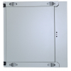 Armario mural de 19 pulgadas MHT106 con puerta de cristal - 6U de altura - doble sección - 600 mm de profundidad - flatpack - gris
