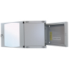 Armario mural de 19 pulgadas MHT106 con puerta de cristal - 6U de altura - doble sección - 600 mm de profundidad - flatpack - gris