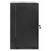 19-tommer vægskab MHT127 med glasdør - 15U højde - dobbelt sektion - 450 mm dyb - flatpack - sort