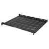 1U adjustable shelf with adjustable rail depth for server cabinets with 800 mm depth - black