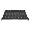 1U adjustable shelf with adjustable rail depth for server cabinets with 800 mm depth - black