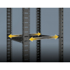 1U adjustable shelf with adjustable rail depth for server cabinets with 800 mm depth - black
