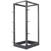 19 inch vrijstaand rek MHT166 - 48U hoogte - 4 staanders - flatpack - zwart