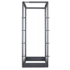 19 inch vrijstaand rek MHT166 - 48U hoogte - 4 staanders - flatpack - zwart