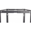 19 inch vrijstaand rek MHT166 - 48U hoogte - 4 staanders - flatpack - zwart