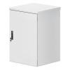 19 inch industriële IP55 outdoor wandkast MHT159 met geïntegreerde ventilatoren - stof- en waterdicht - 18U hoogte - 600 mm diep - grijs