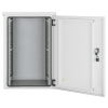 19 inch industriële IP55 outdoor wandkast MHT159 met geïntegreerde ventilatoren - stof- en waterdicht - 18U hoogte - 600 mm diep - grijs