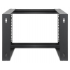 19 inch wall rack MHT169 - 6U height - 2 uprights - 450 mm deep - flatpack - black