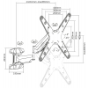 Soporte de pared universal para TV con resorte de gas MHT93 con brazo único para televisores o monitores de 21 a 60 pulgadas