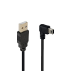 Abgewinkeltes Mini-USB-Ladekabel (2 m) für Kameras, PS3-Controller und Smartphones