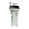 Neptune wooden lectern - white