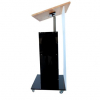 Height adjustable Acrylic/metal lectern Notulus - black