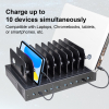 10 port Dual Charge USB-A/USB-C 1000W charging station - black