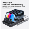 10 port Dual Charge USB-A/USB-C 1000W charging station - black