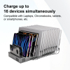 16 port USB-C 1000W charging station - black