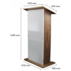 Wood/acrylate lectern Louvre - clear