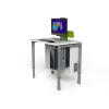 In hoogte verstelbaar computertafel P1 met 1 elektrische pop-up monitorbehuizing - 1200 (B) x 75 (D) cm