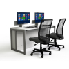 Datorbord P1 med 2 elektriska pop-up monitorhöljen - 160 (B) x 70 (D) cm