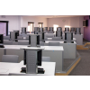 Datorbord M1 med 3 mekaniska popup-monitorkåpor - 240 (B) x 67 (D) cm