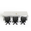 Computertisch P1 mit 3 elektrisch ausfahrbaren Monitorgehäusen - 210 (B) x 75 (T) cm