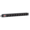 19-inch power strip PDUMHT8 for patch cabinet 1 HE with 9 outlets and on/off switch