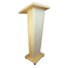 Wooden lectern with satinised front panel Pollux - oak colour