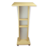 Wooden lectern with satinised front panel Pollux - oak colour