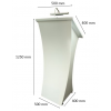 Neptune wooden lectern - white