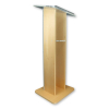 Acrylic/wood lectern Sapphire – oak colour