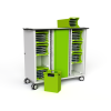 Zioxi USB-C tablet charging cart with carry baskets for 32 tablets to 10.5 inch - RFID lock