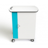 Laptop ethernet charging trolley NETTXS-LS-16 with soft start power management for 16 laptops - key lock