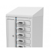 Armadietto di ricarica per smartphone Volt 1:1 USB-A VSP1-24S-UA-C% con cavi 3-in-1 per 24 smartphone - blocco con codice digitale