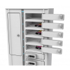 Armadietto di ricarica per smartphone Volt 1:1 USB-A VSP1-24S-UA-C% con cavi 3-in-1 per 24 smartphone - blocco con codice digitale