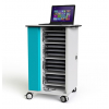 USB-C laptop charging cart with cables Zioxi CHRGTUC-LS-16# for 16 Laptops to 16 inch - key lock