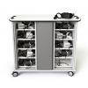 Charging cart for 40 VR headsets & controllers - including pre-installed 20W USB-C cables - key lock
