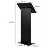 Metal/Acrylic black lectern Giraldo