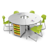 t41 180° folding student table