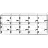 Compact phone locker with 10 compartments and unique locks
