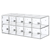 Compact phone locker with 10 compartments and unique locks